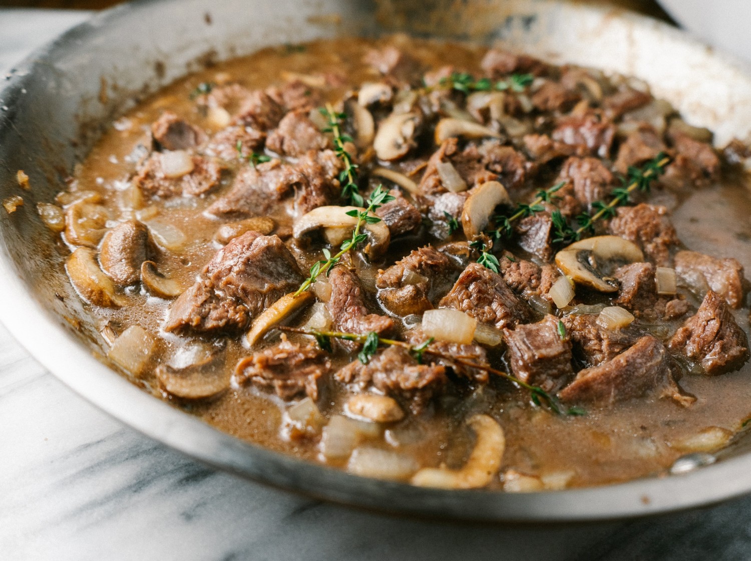 Herb-Infused Beef & Mushroom Stew with Cauliflower Mash