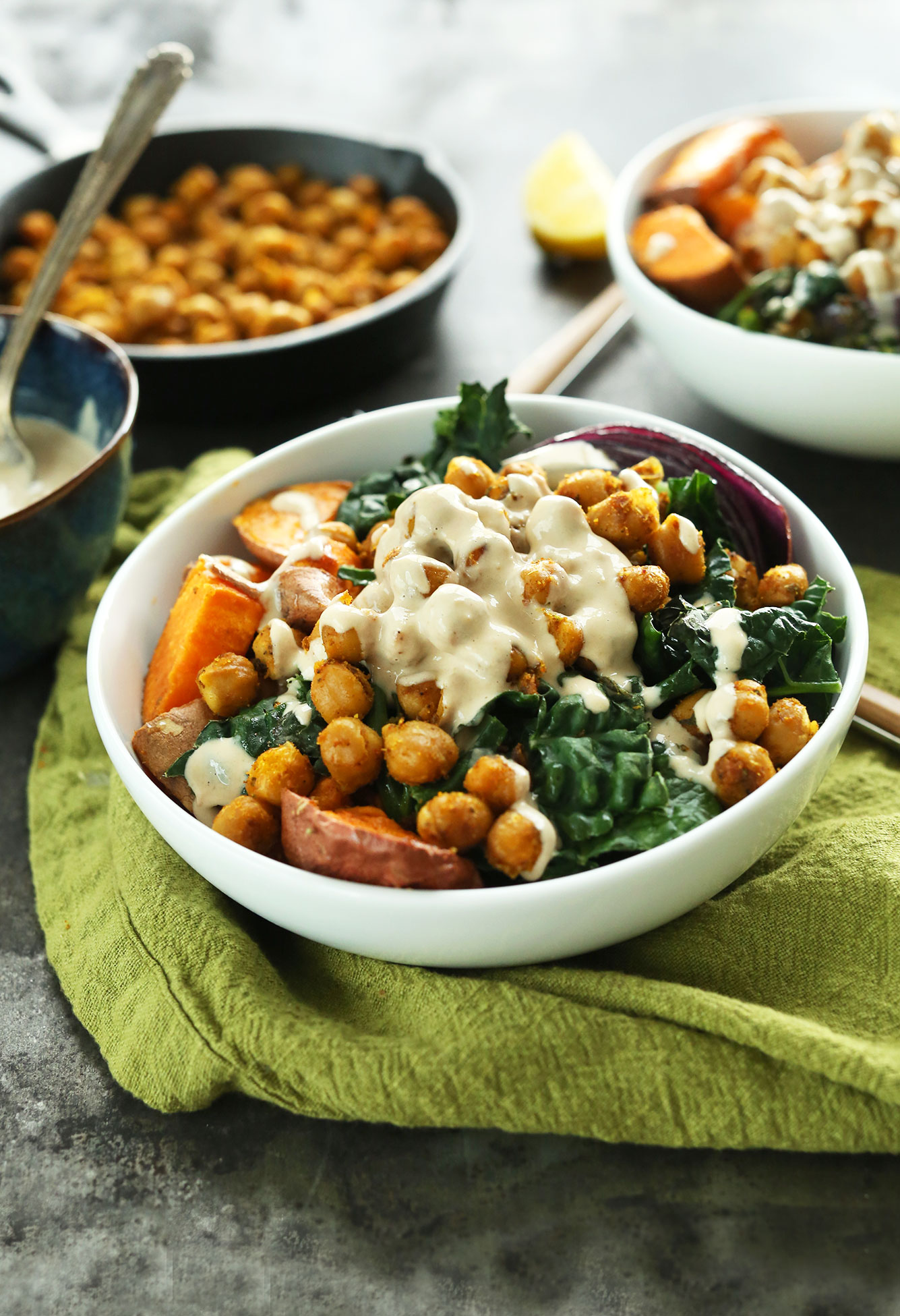 Harissa-Roasted Chickpeas and Sweet Potatoes