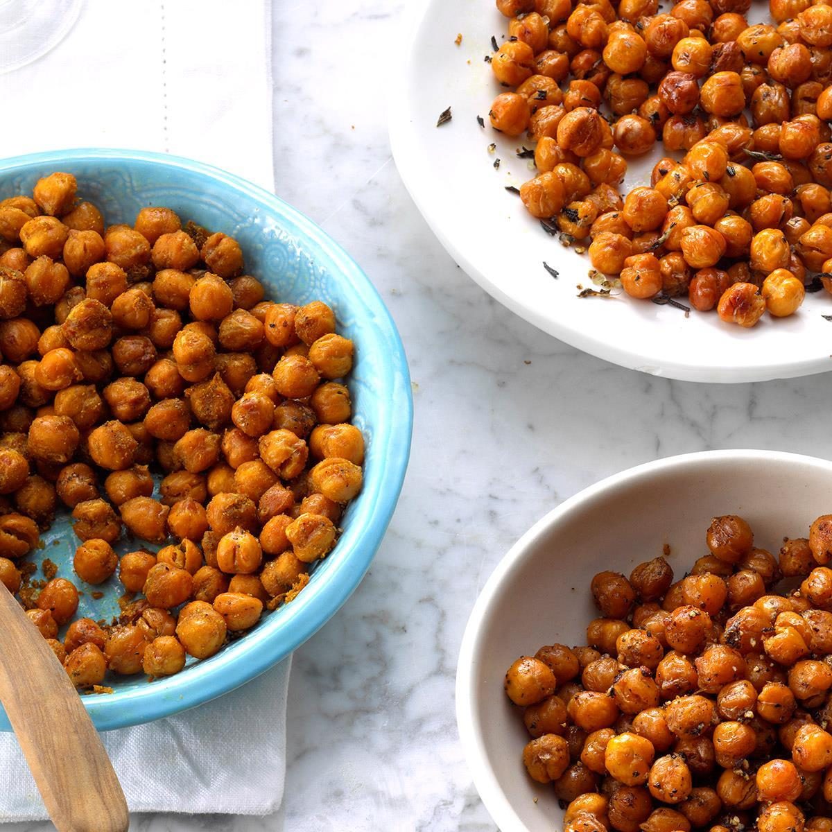Honey-Chili Roasted Chickpeas Snack