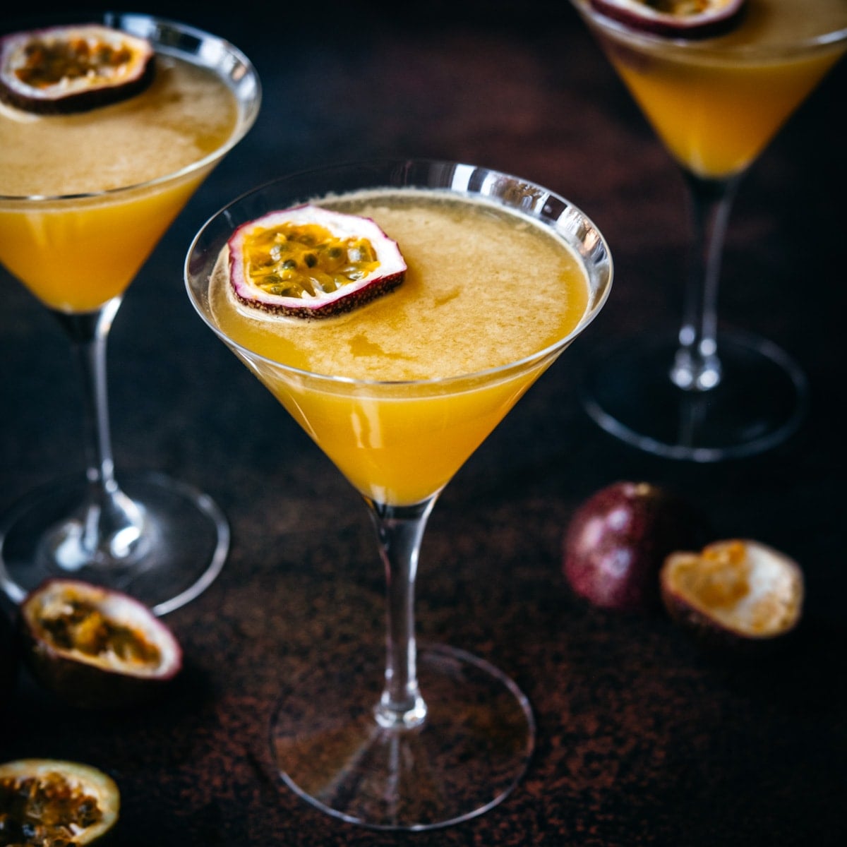 Shaken Passionfruit Vanilla Vodka Martini
