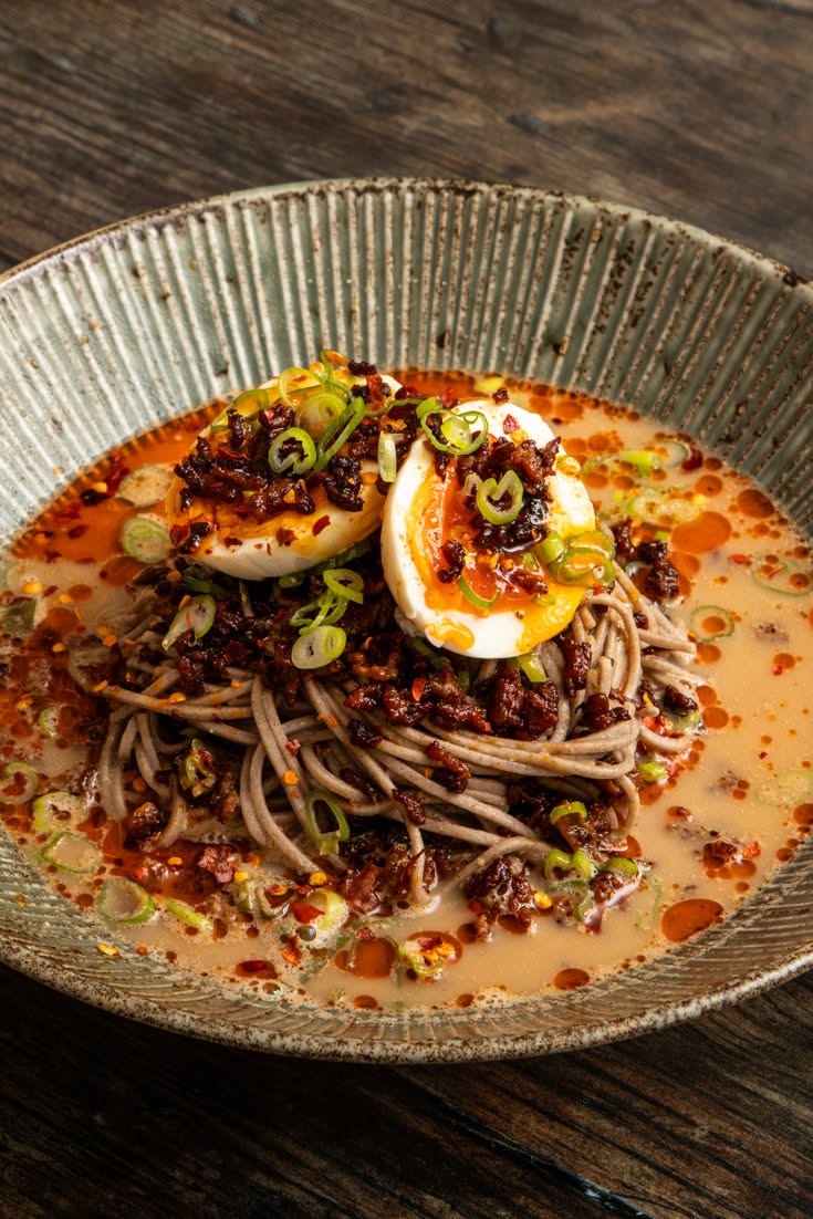 Sautéed Soba Noodles with Shiitake and Scallions