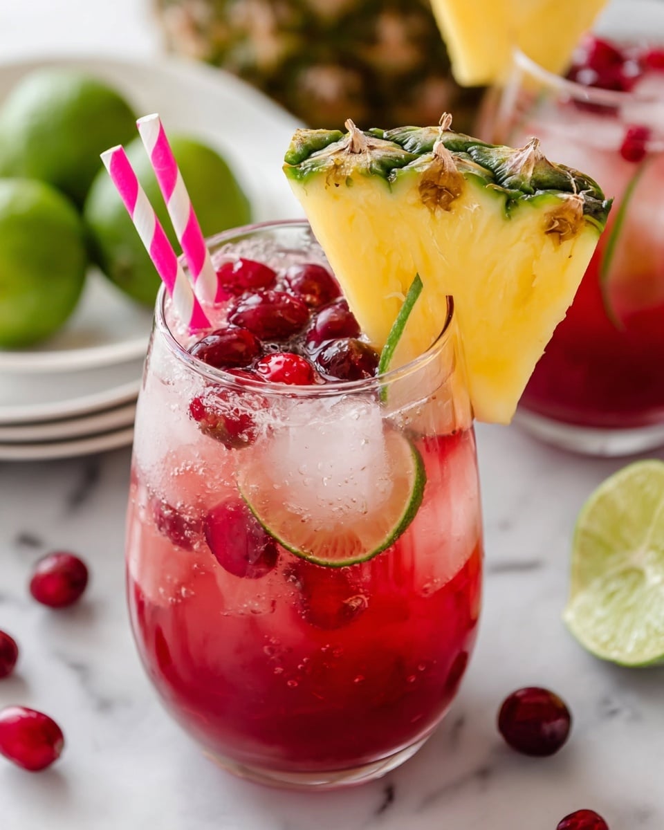 Tropical Pineapple and Cranberry Punch