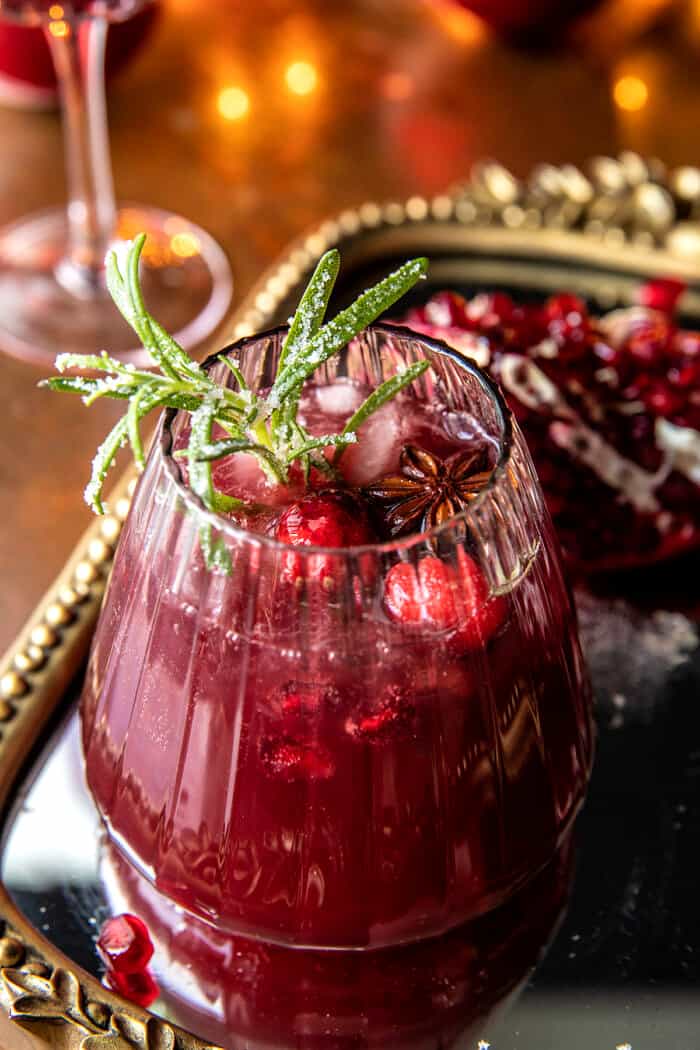 Chilled Hibiscus and Pomegranate Punch