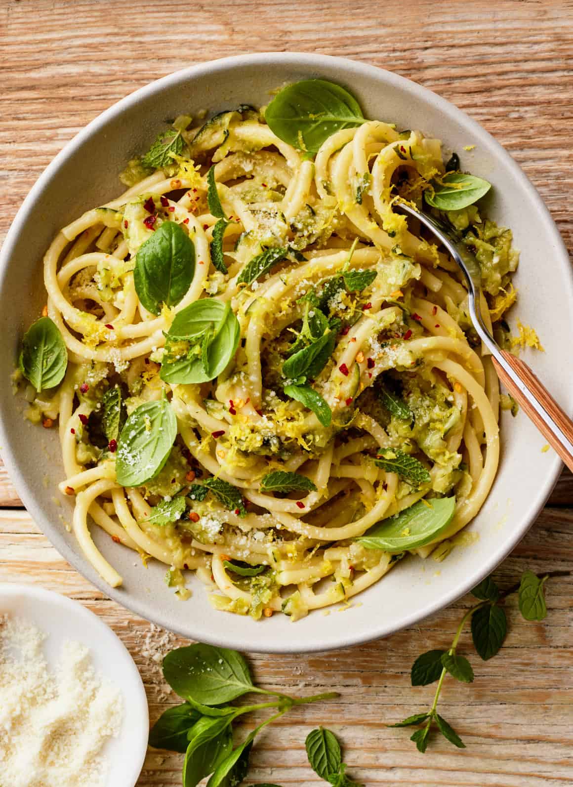 Sautéed Zucchini Noodles with Lemon and Basil