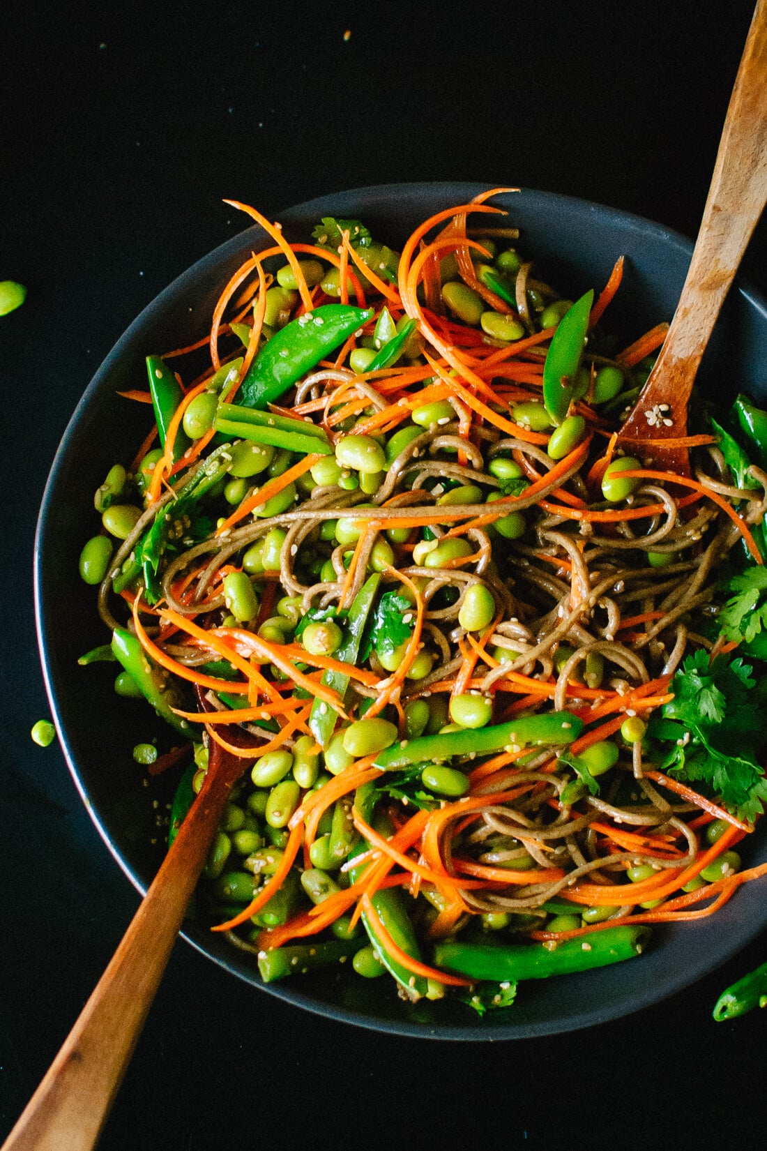 Stir-Fried Soba Noodles with Shiitake and Snap Peas