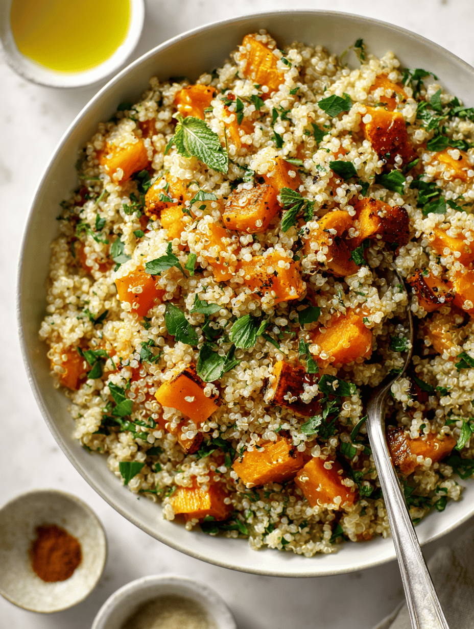 Roasted Pumpkin and Quinoa Salad with Toasted Seeds