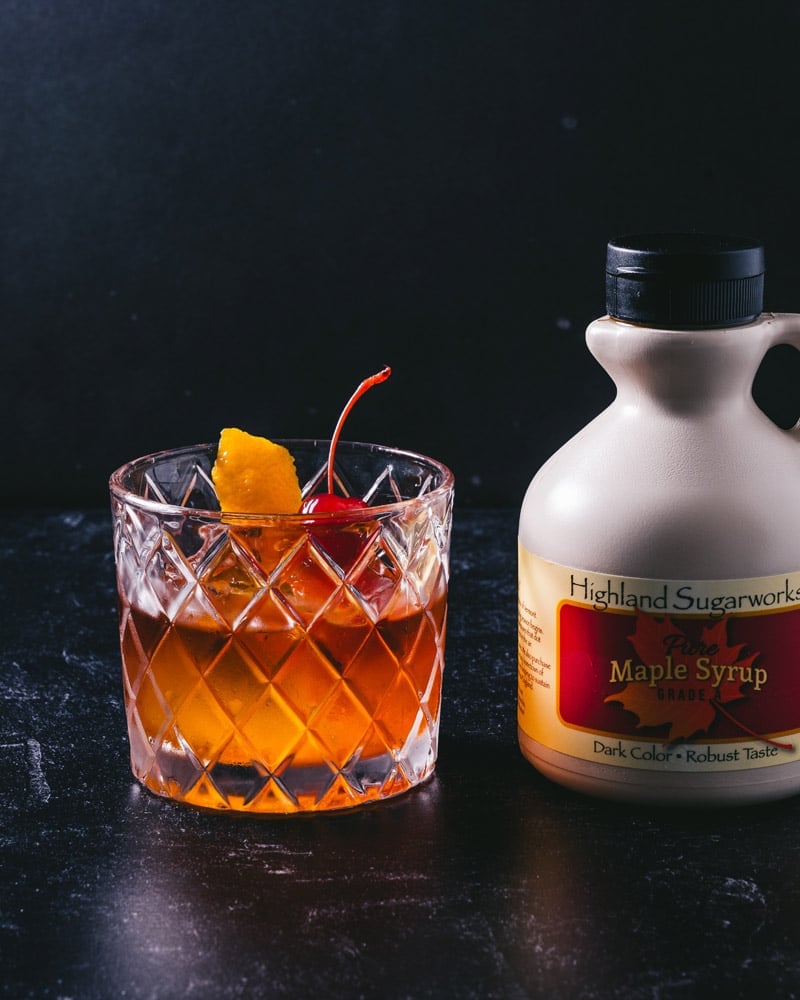 Maple-Orange Rye Old Fashioned