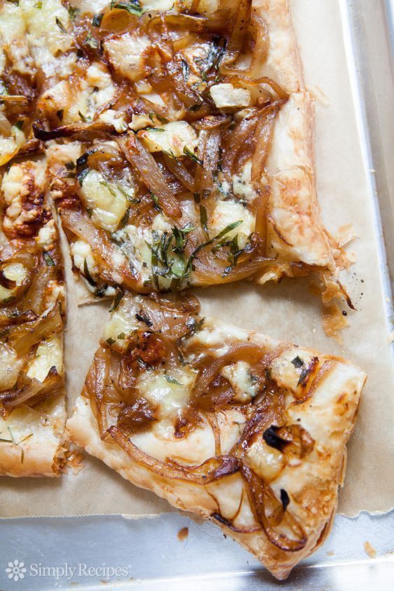 Caramelized Onion and Gruyère Tart with Arugula