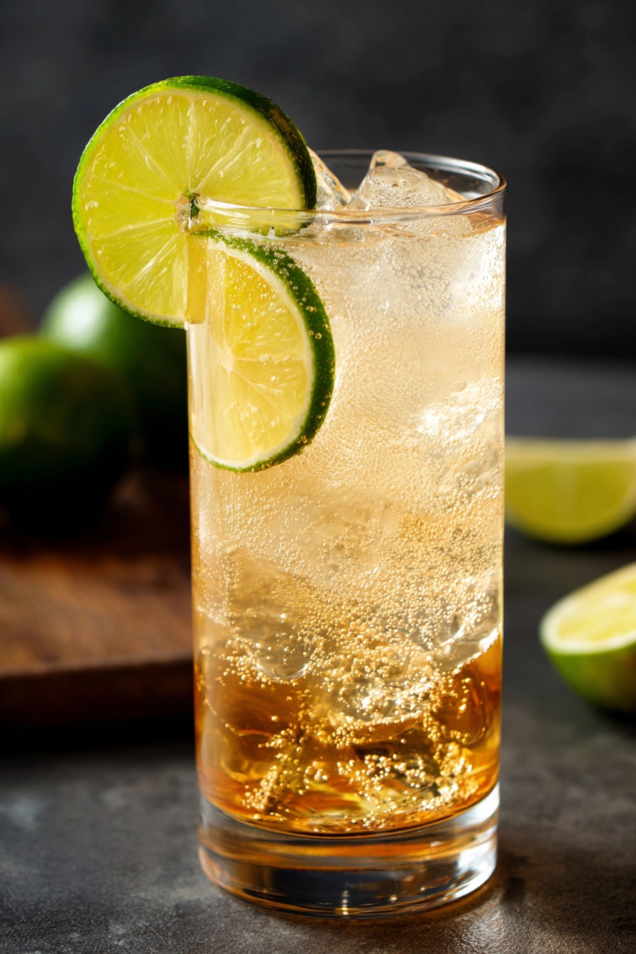 Ginger Basil Whiskey Collins