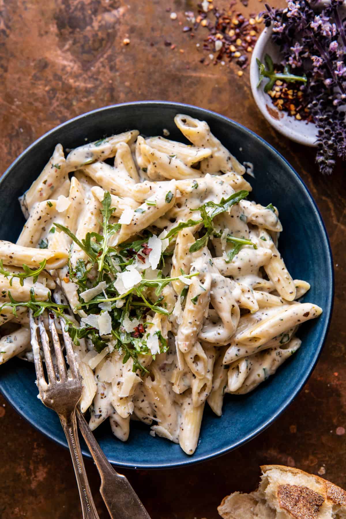 Creamy Carrot and Cauliflower Alfredo Sauce with Penne