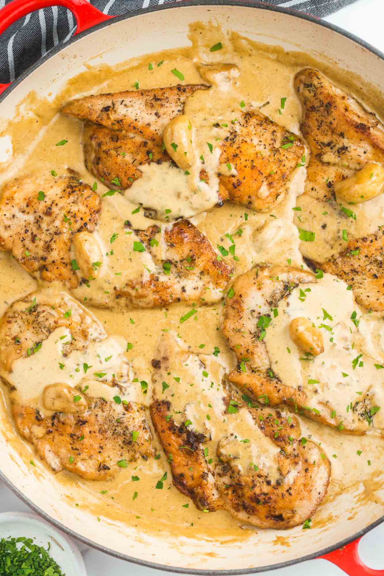 Pan-Seared Chicken with Garlic and Coconut Cream Sauce