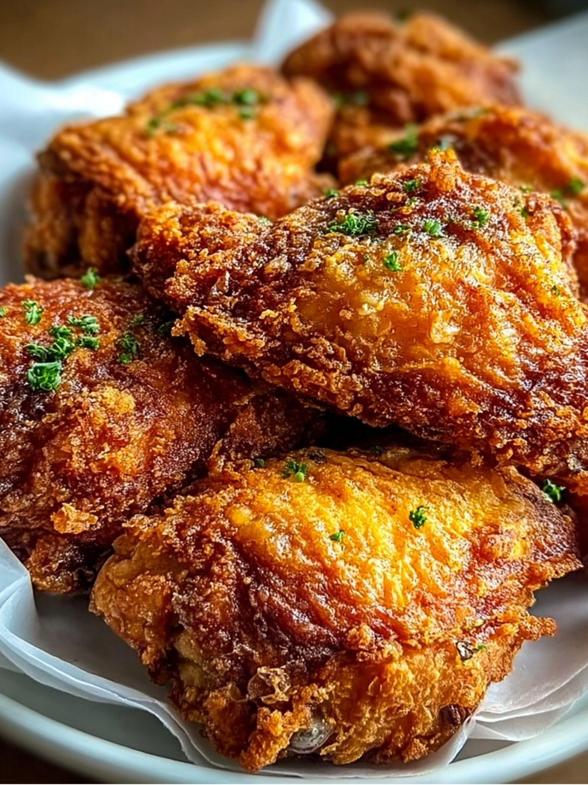 Keto Oven-Fried Chicken Thighs with Herb Mayo Dip