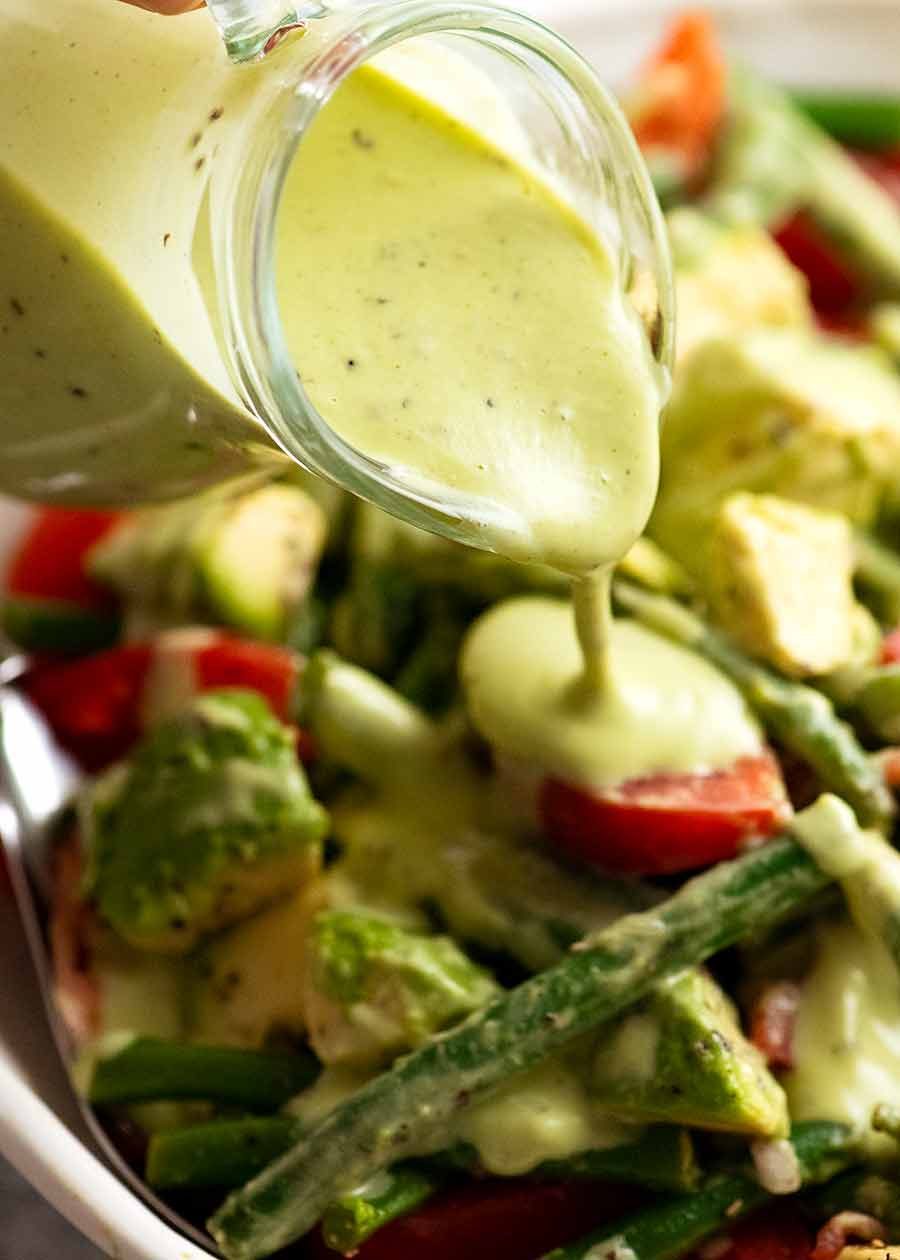 Avocado and Spinach Keto Salad with Creamy Lemon Dressing