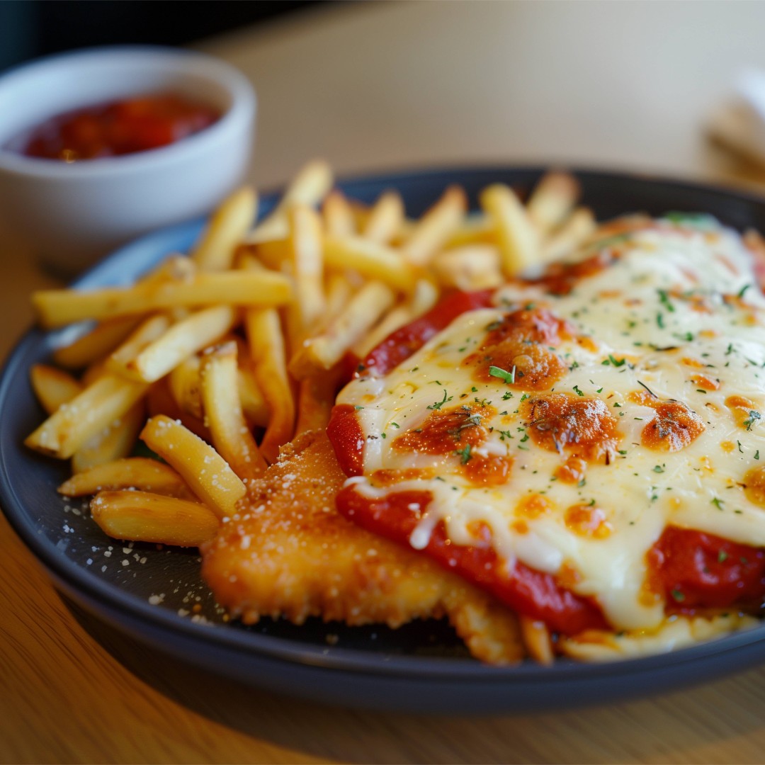 Classic Australian Chicken Parmigiana with Tomato Sauce