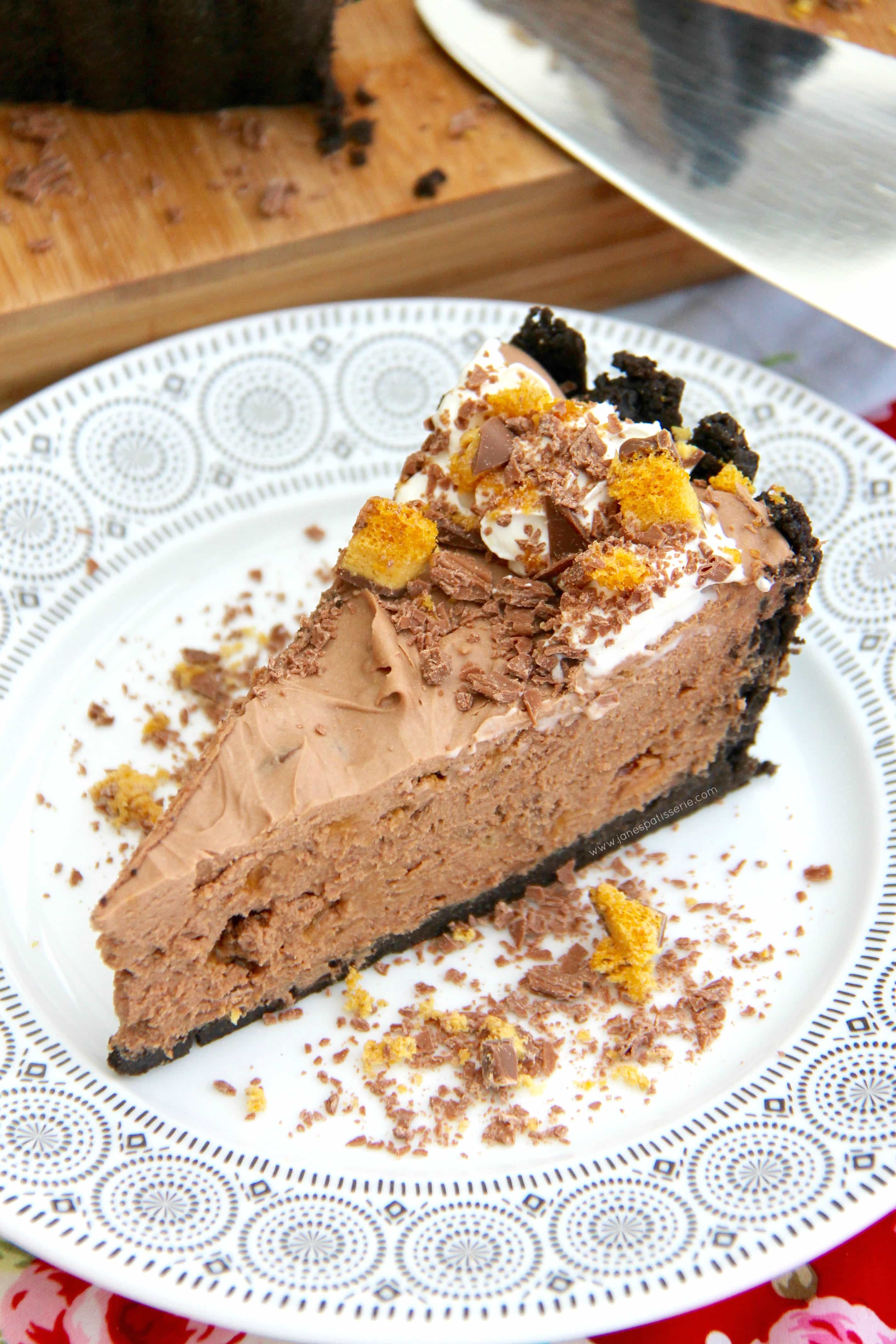 No-Bake Honeycomb Mascarpone Pie
