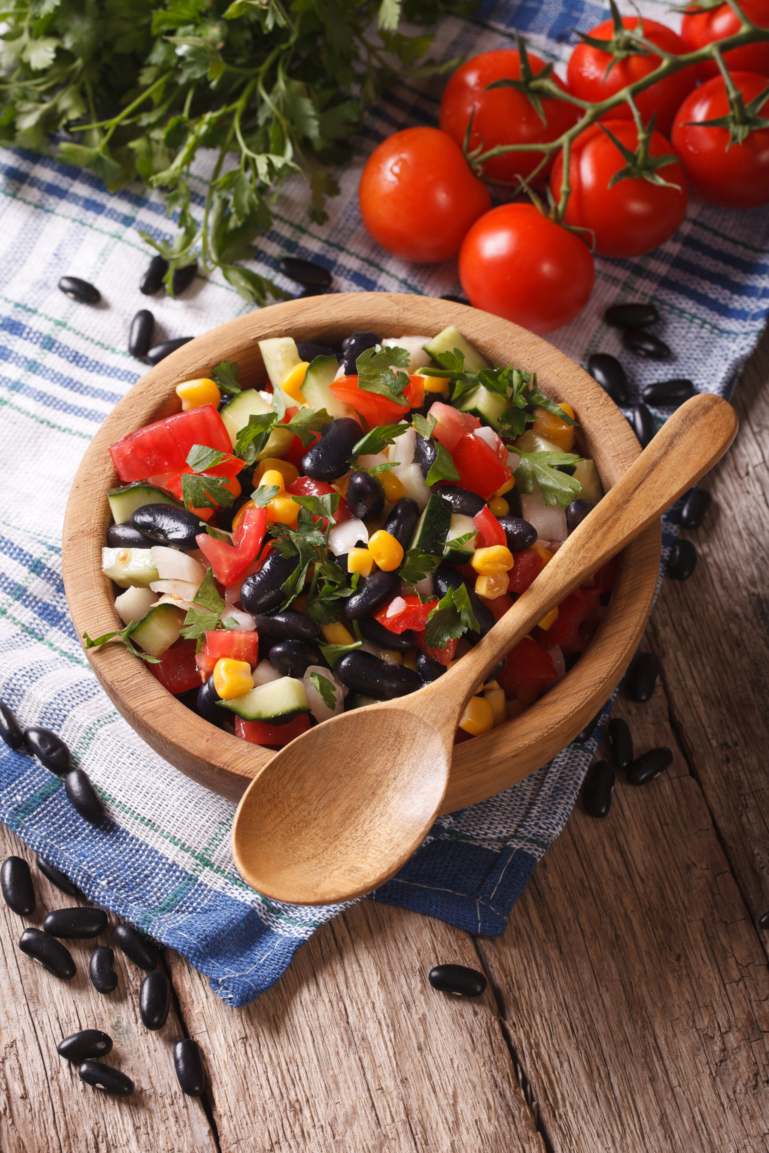 Crisp Corn & Black Bean Summer Salad with Lime-Cilantro Dressing