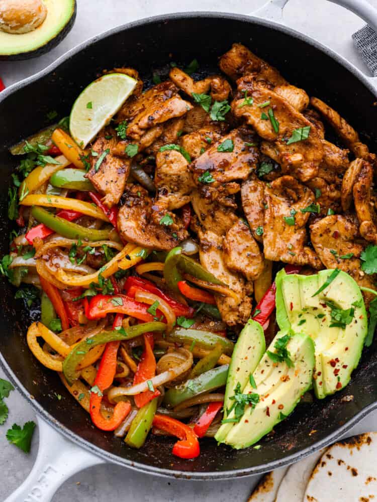 Sautéed Chicken and Bell Pepper Wraps with Garlic Yogurt Sauce