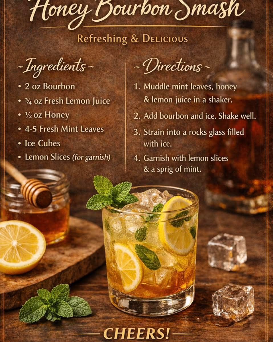 Honey-Lemon Bourbon Smash