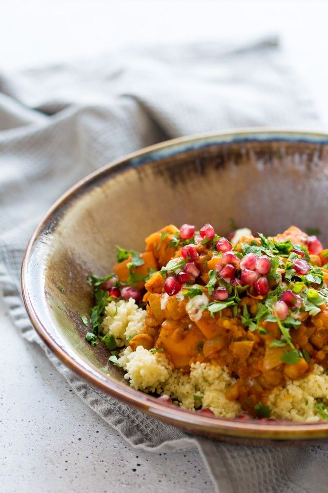 Baked Moroccan-Spiced Chickpea and Sweet Potato Stew