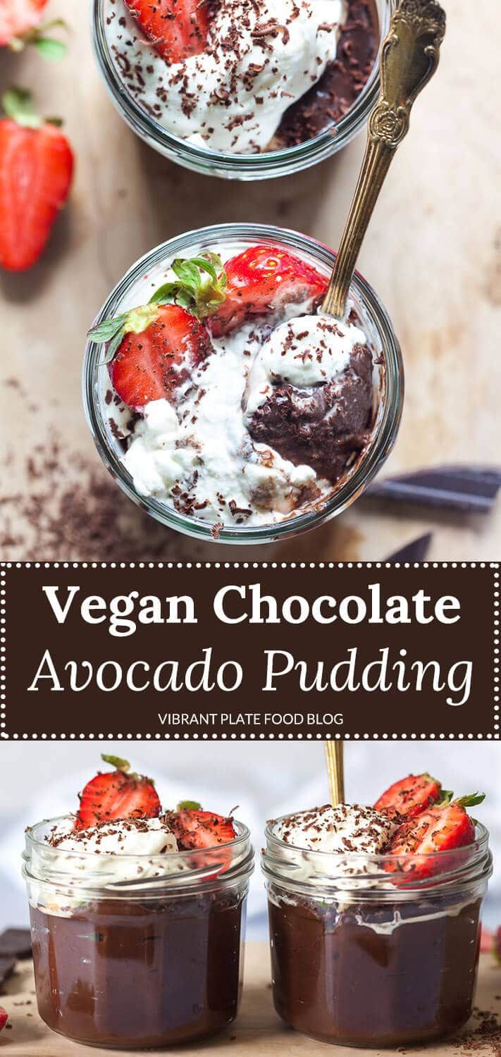 No-Bake Vegan Chocolate Avocado Pudding with Coconut Whip