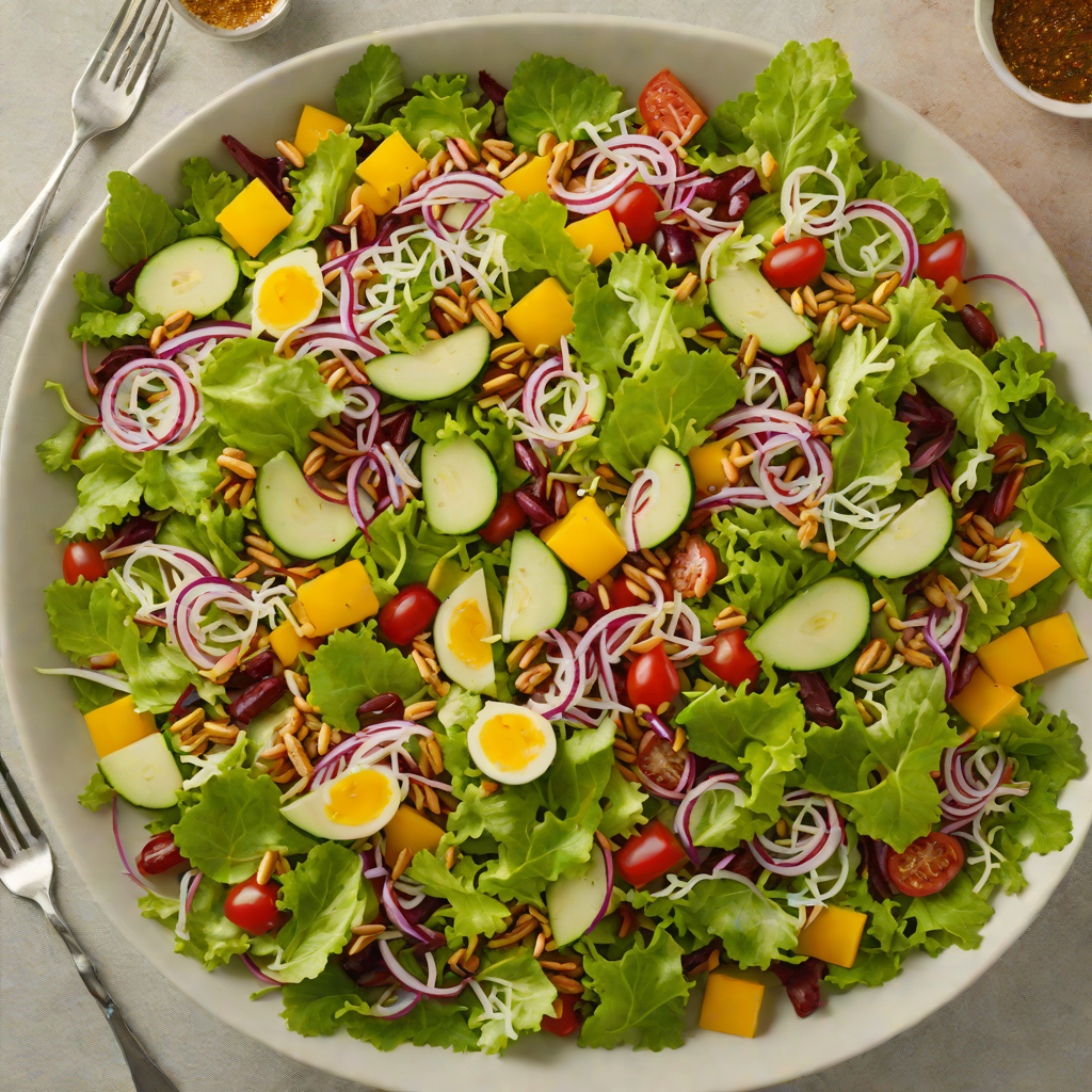 Hidden Power Salad with Processor Dressing