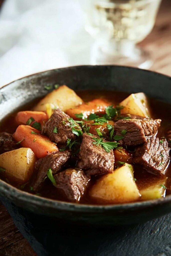 North Country Venison Stew with Root Vegetables