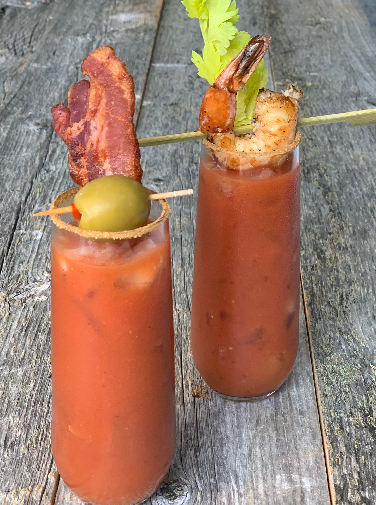 Garlic-Infused Bloody Mary with Herb Crust