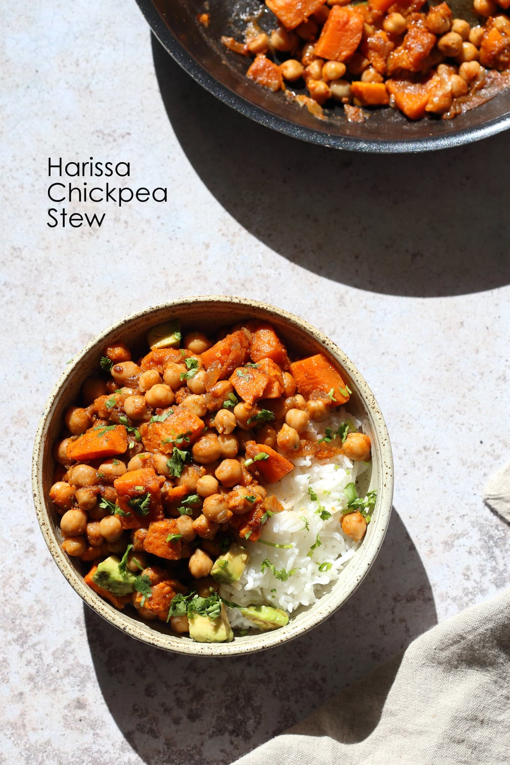 Harissa-Spiced Chickpea and Sweet Potato Stew