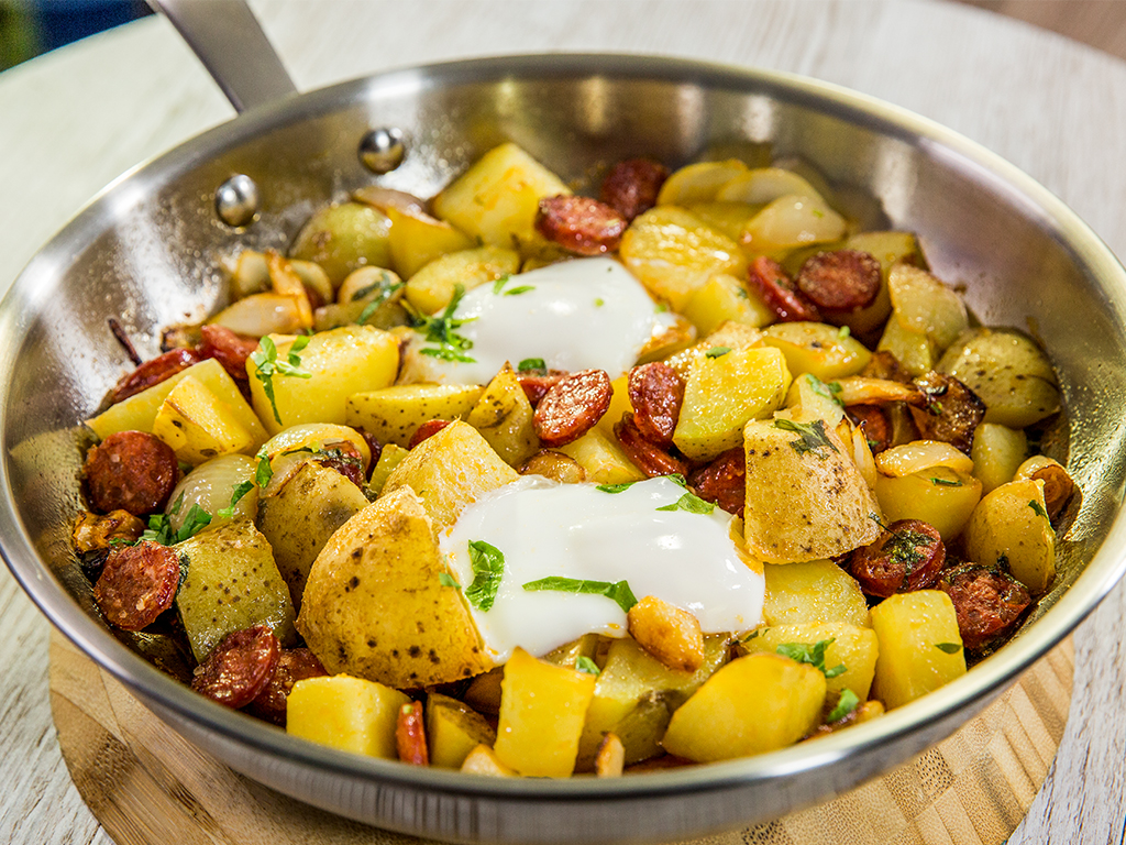 Pan-Seared Spanish Chorizo and Potato Hash