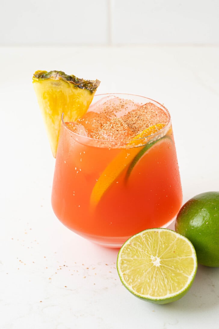 Charred Lime and Ginger Tiki Rum Punch
