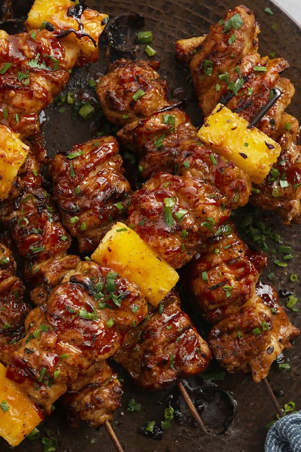 Spiced Bahamian Jerk Chicken Skewers with Pineapple Glaze