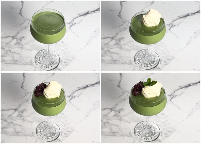 Chiikawa-Inspired Matcha Milk Pudding with Azuki Topping