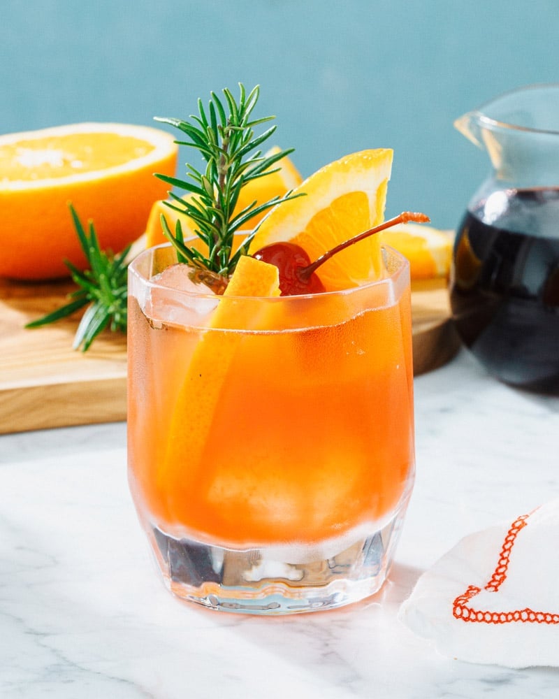 Citrus-Honey Bourbon Sour with Orange Twist