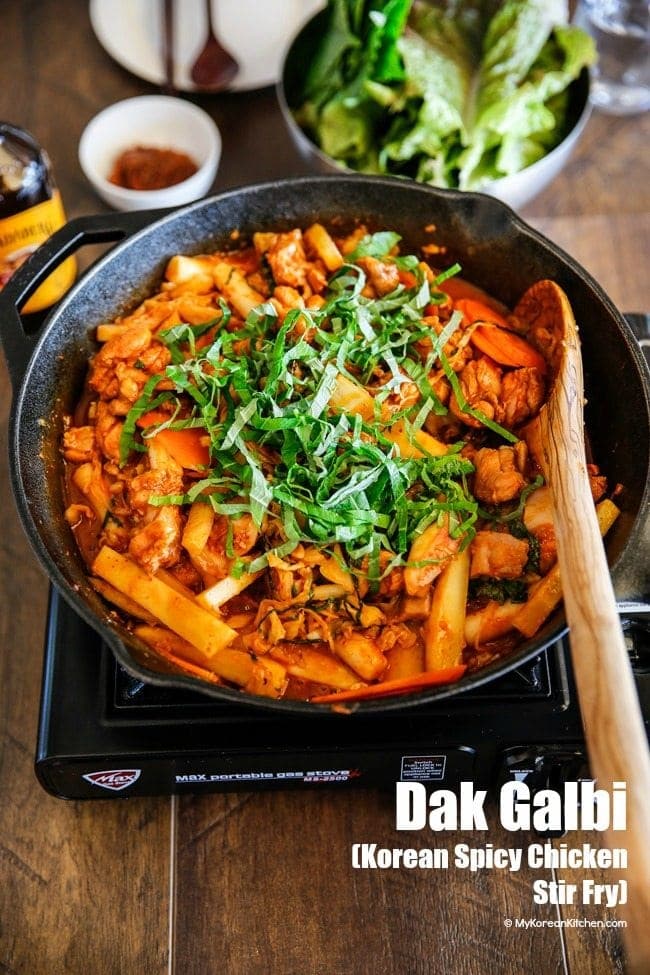 Spicy Korean-Inspired Bon Dak Chicken Stir Fry