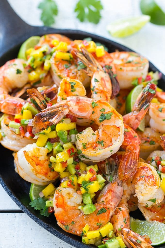 Sautéed Shrimp and Mango Salad with Cilantro-Lime Dressing