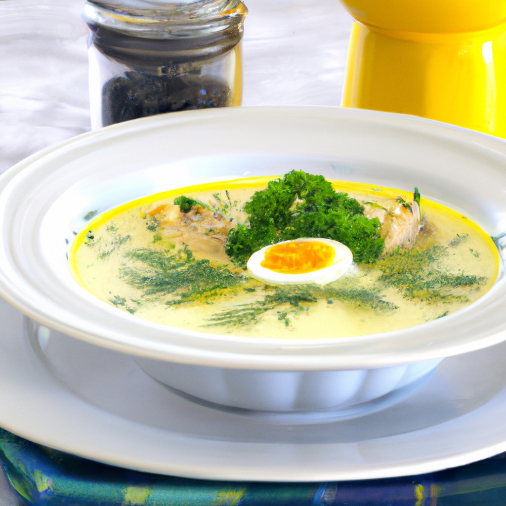Avgolemono Soup with Herbed Chicken