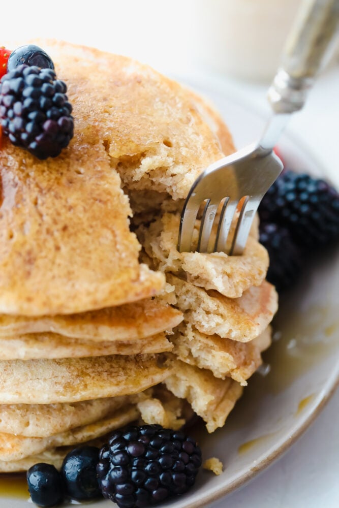 Lemon and Vinegar-Infused Sour Dough Pancakes