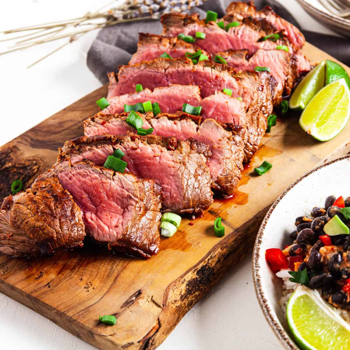 Smoky Sweet Marinated Flat Iron Steak with Brown Sugar and Paprika