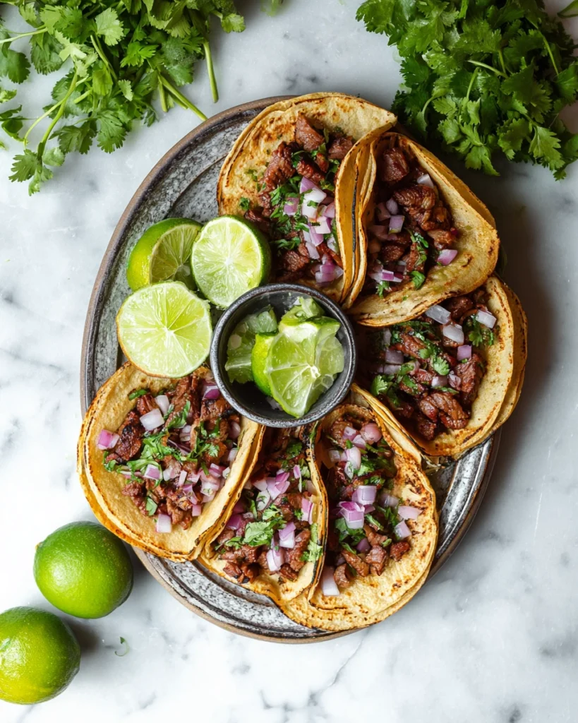 Street-Style Mexican Tacos with Cilantro-Lime Slaw