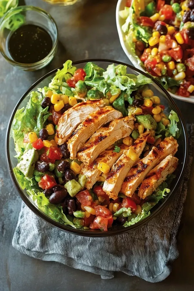 Grilled Cajun-Spiced Chicken with Charred Corn and Black Bean Salad