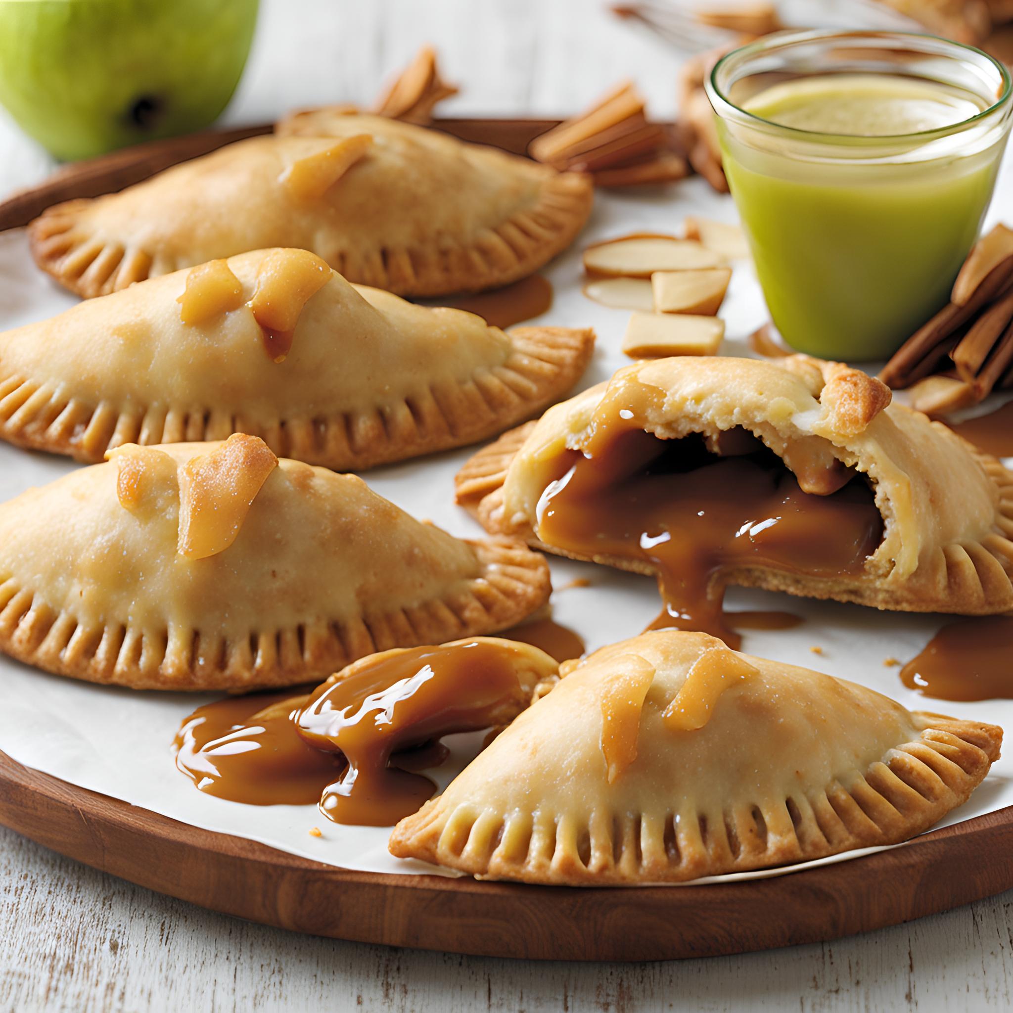 Caramel Apple Empanadas with Cinnamon Sugar Glaze