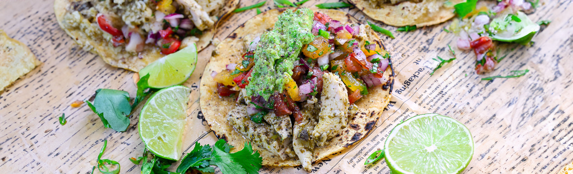 Garlic-Lime Shrimp Tacos with Fresh Cabbage Slaw