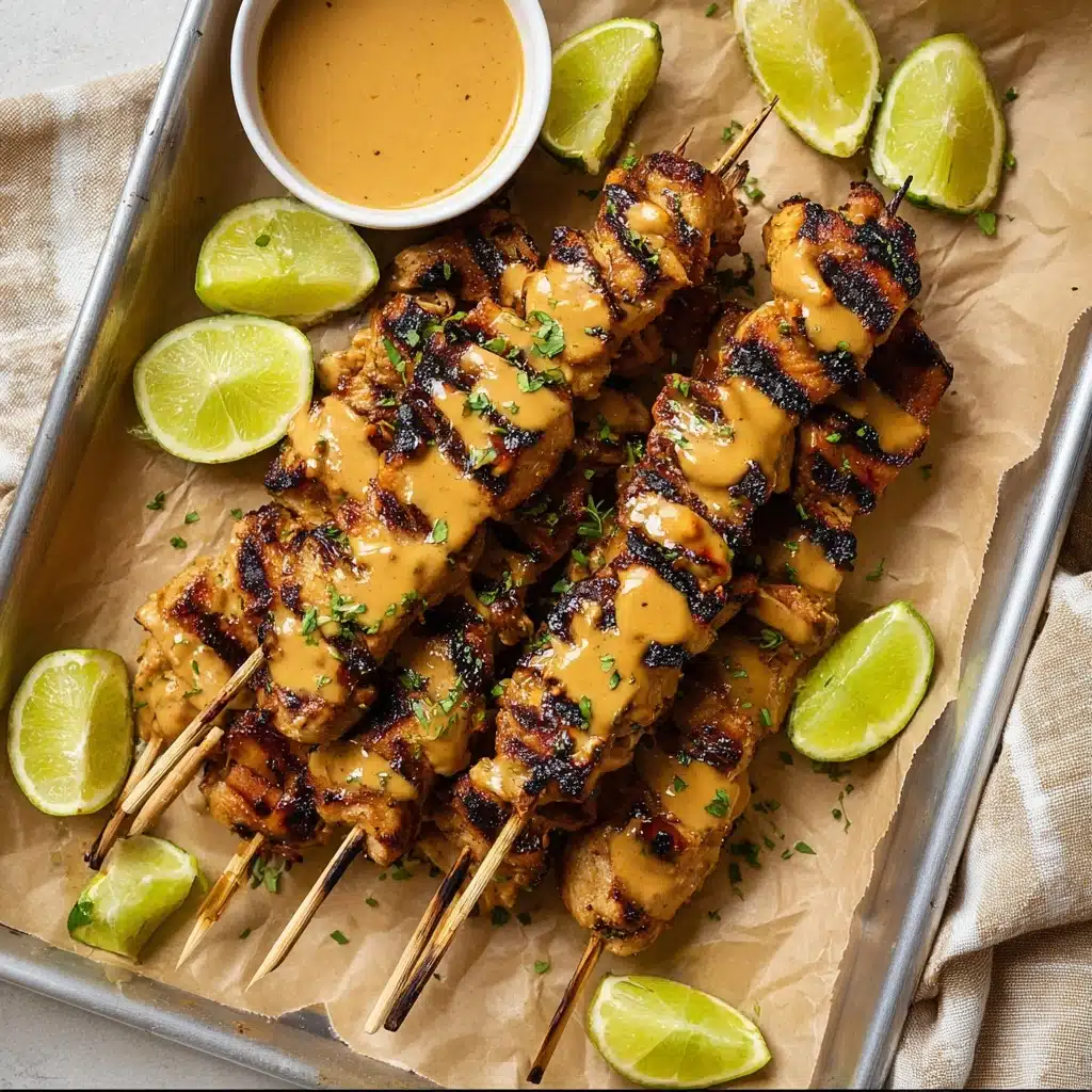 Cachaça-Marinated Grilled Chicken Skewers with Chimichurri