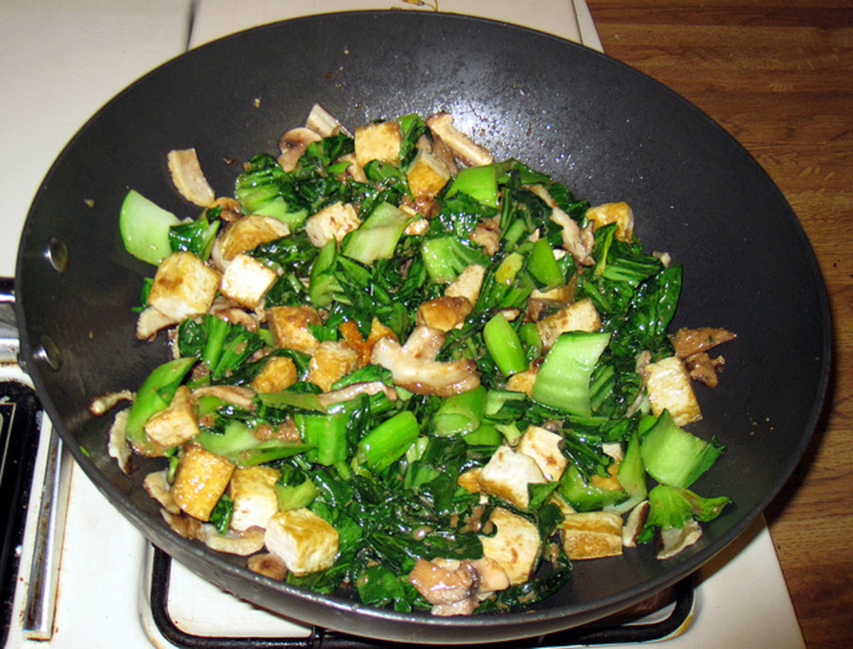 Sesame-Ginger Stir-Fried Tofu with Bok Choy