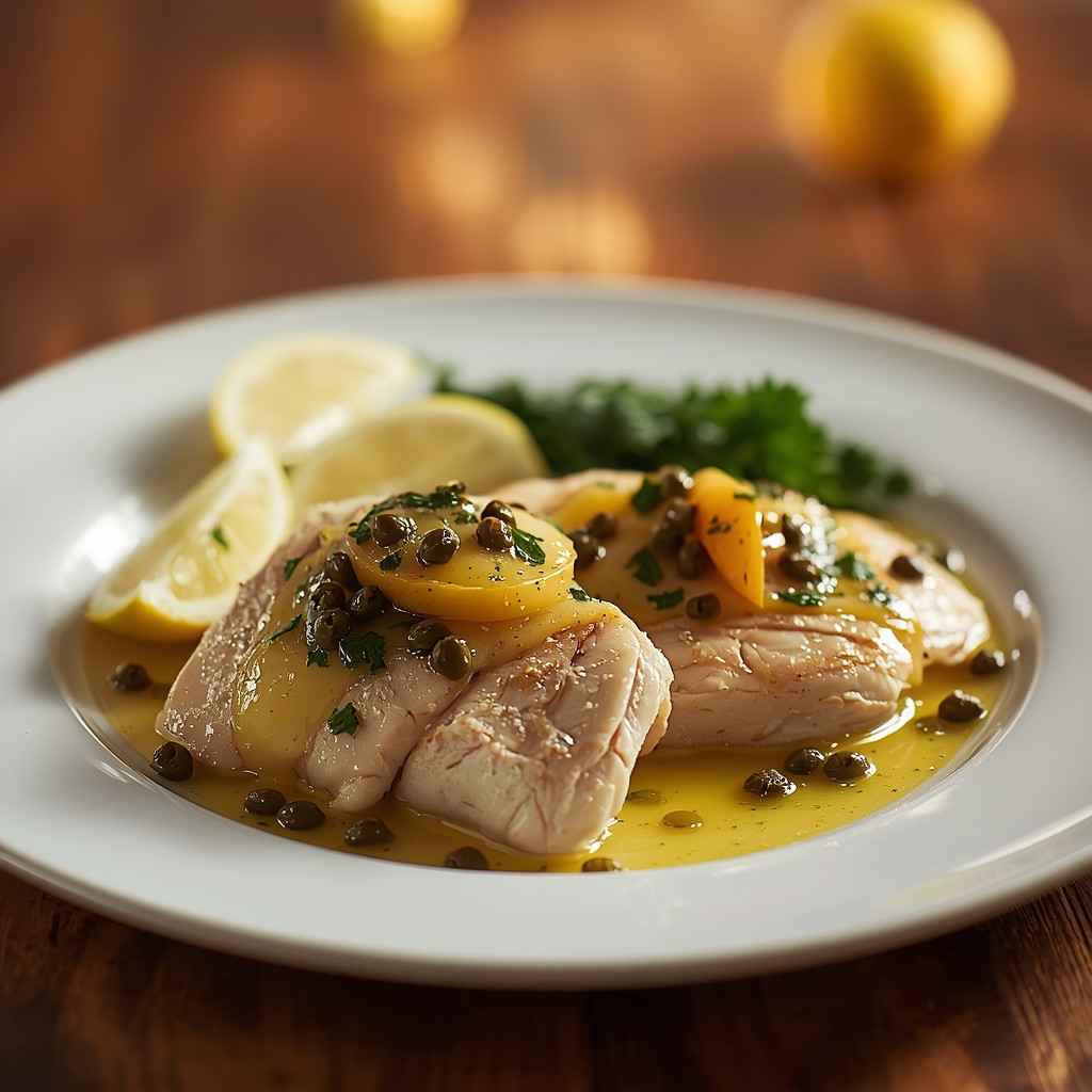 Sautéed Italian Chicken Piccata with Capers and Lemon Butter