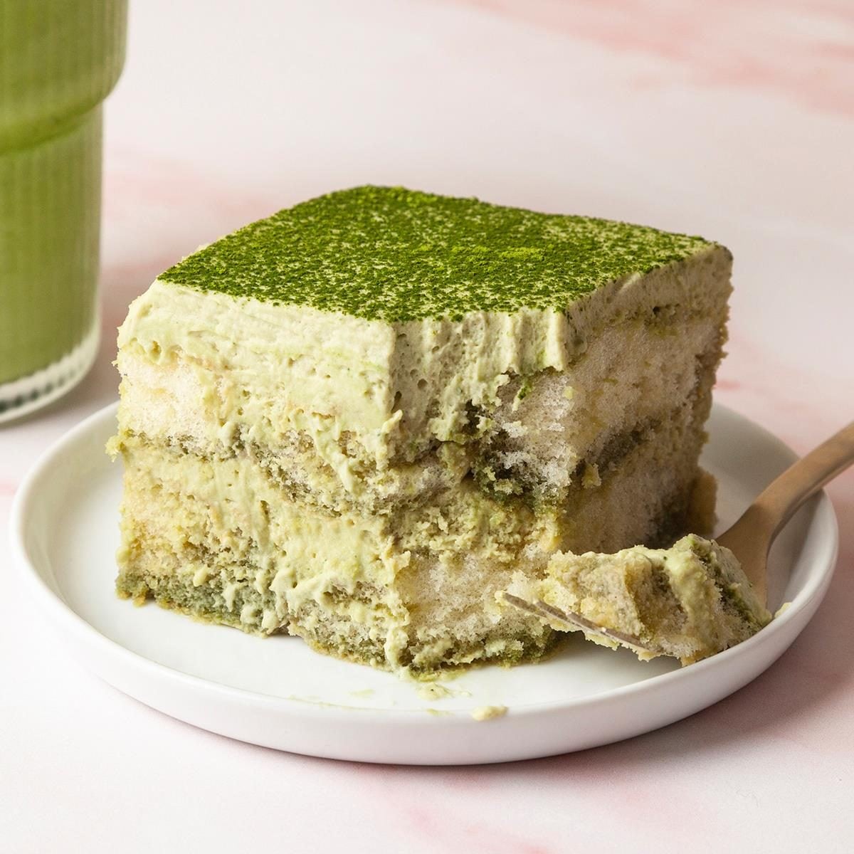 Hidden Layered Matcha Tiramisu Parfaits