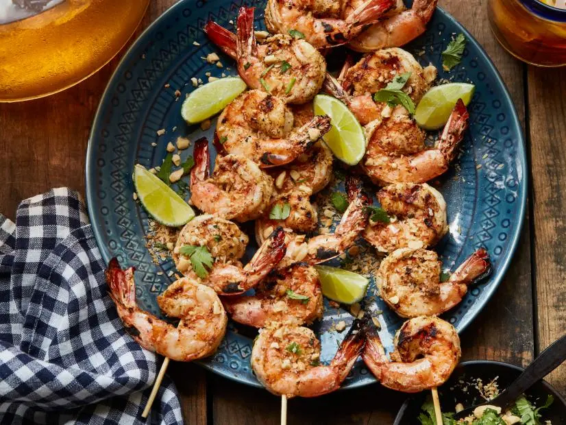 Light Rum Mojito Shrimp Skewers