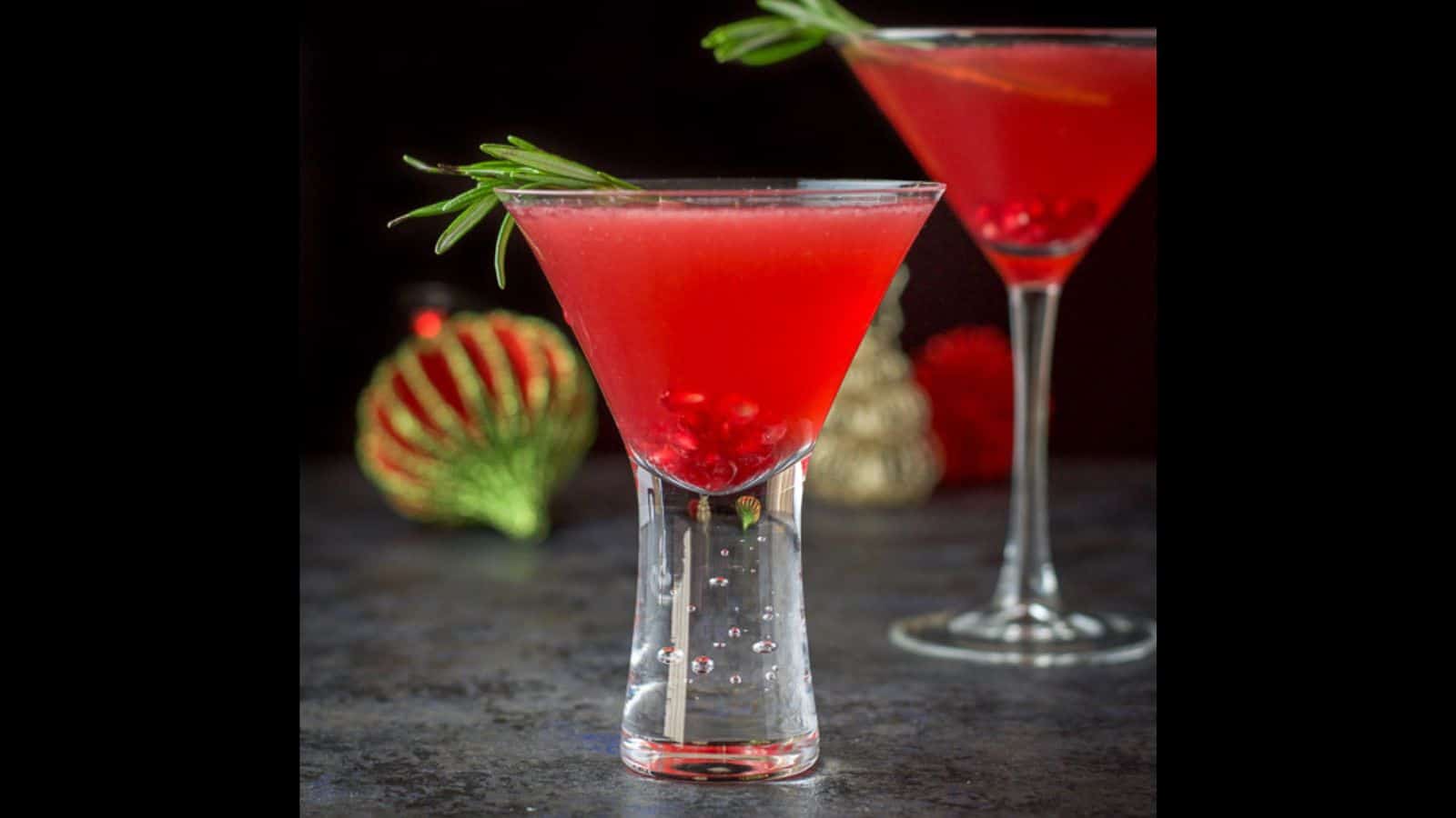 Velvet Pomegranate Gin Martini