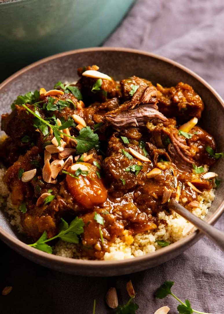 Slow-Simmered Mediterranean Lamb Tagine with Apricots