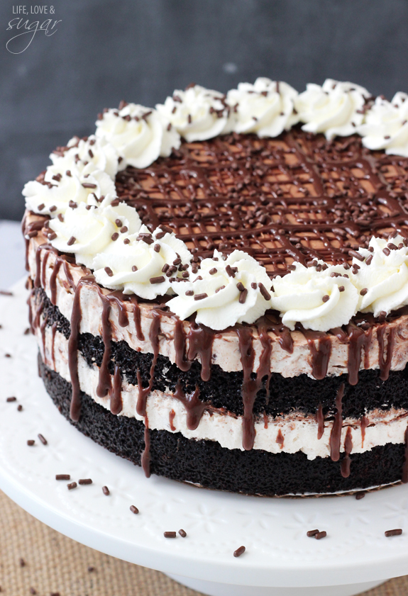Gourmet Kilwins Ice Cream Cake with Chocolate Fudge Swirl
